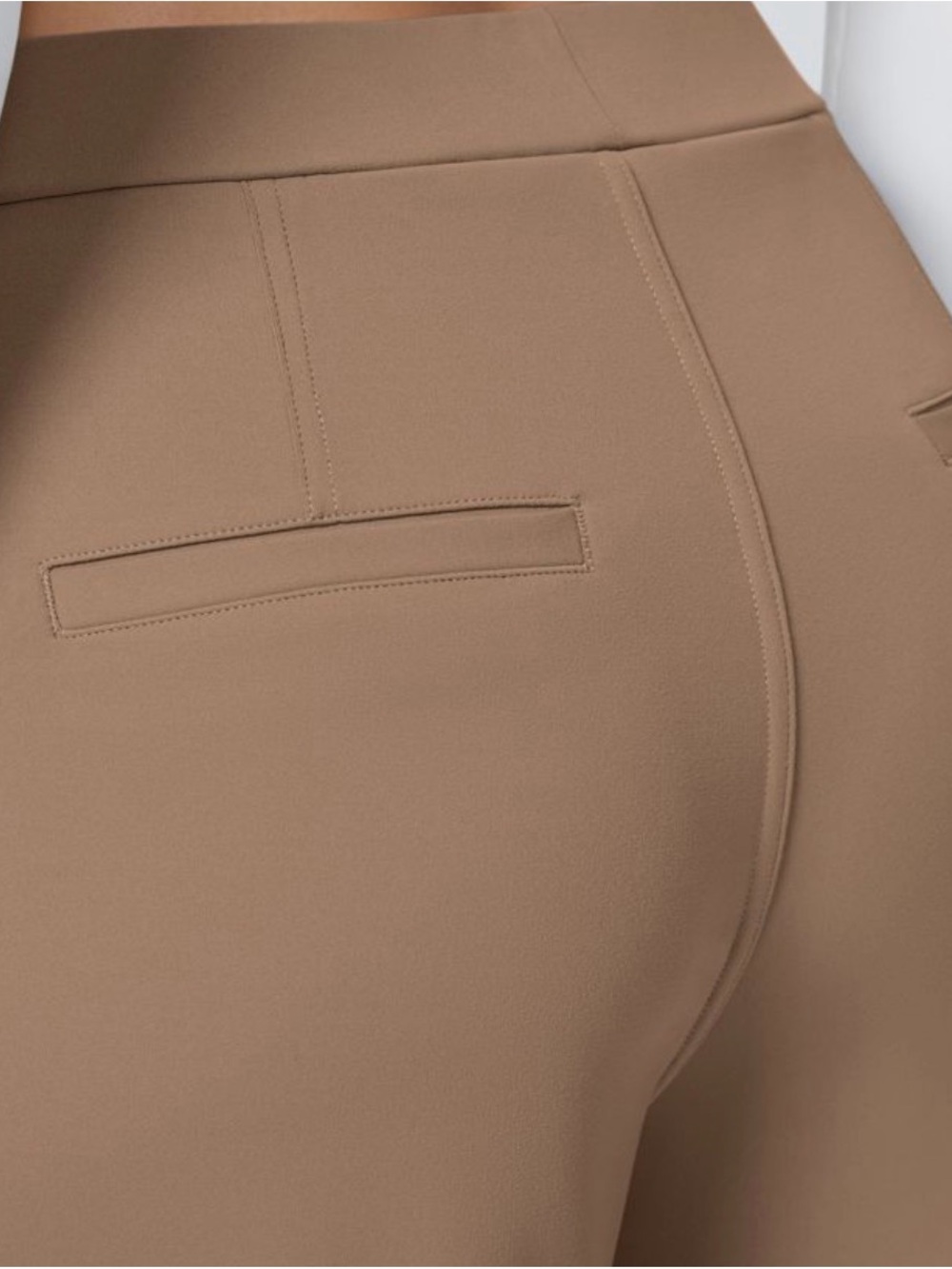 Straight Leg High-Waist Pants in Taupe - Picture 5 of 6